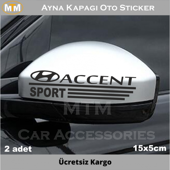 Hyundai Accent Ayna Kapağı Oto Sticker (2 Adet)