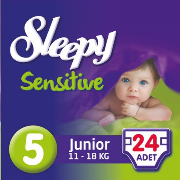 Sleepy Sensitive Bebek Bezi 5 Beden Junior Jumbo Paket (24 Adet)