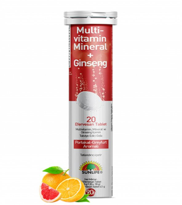 Sunlife Multi-Vitamin + Mineral + Ginseng 20 Efv.Tablet