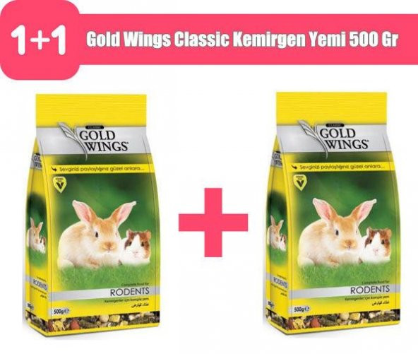 Gold Wings Classic Tavşan ve Kemirgen Yemi 500 Gr X2 Paket
