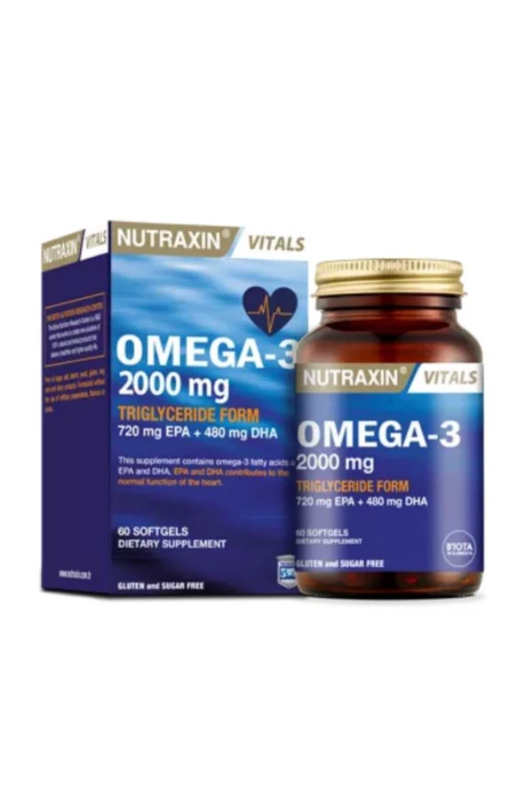 Nutraxin Omega 3 60 Softgel 2000 Mg