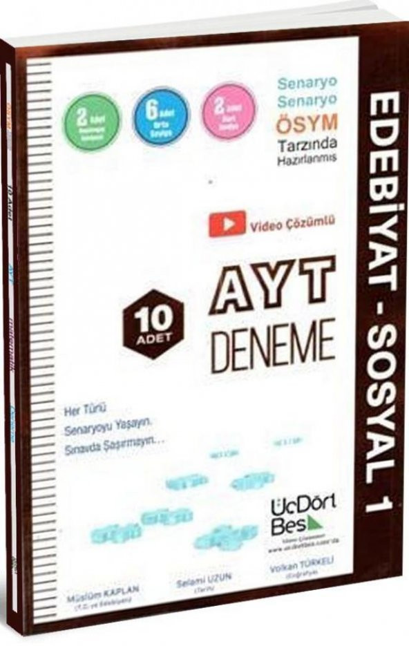 Üçdörtbeş AYT Edebiyat Sosyal 1 Deneme 10 lu - 2