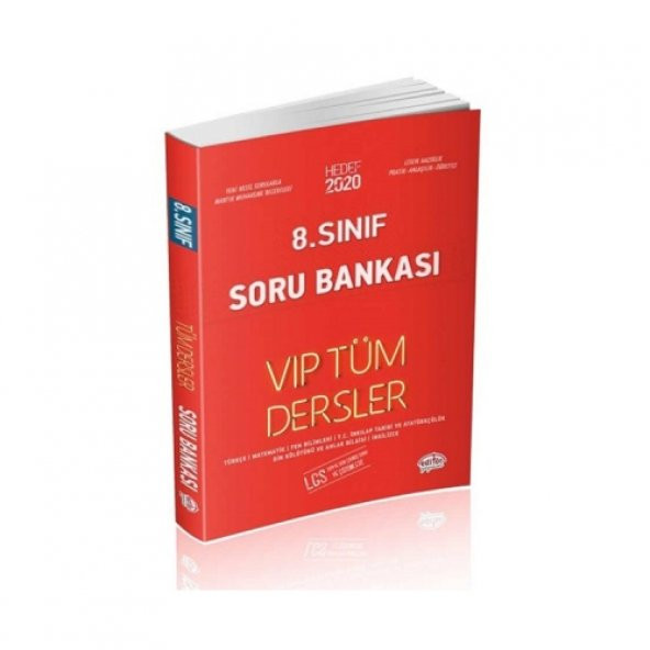 Editör 8. Sınıf Vip Tüm Dersler Soru Bankası Kırmızı Kitap - 2