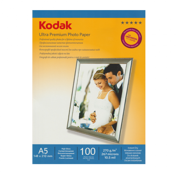 Kodak Ultra Premium Glossy,Parlak 15x21 270Gr/m²  Fotoğraf Kağıdı 100 Yaprak
