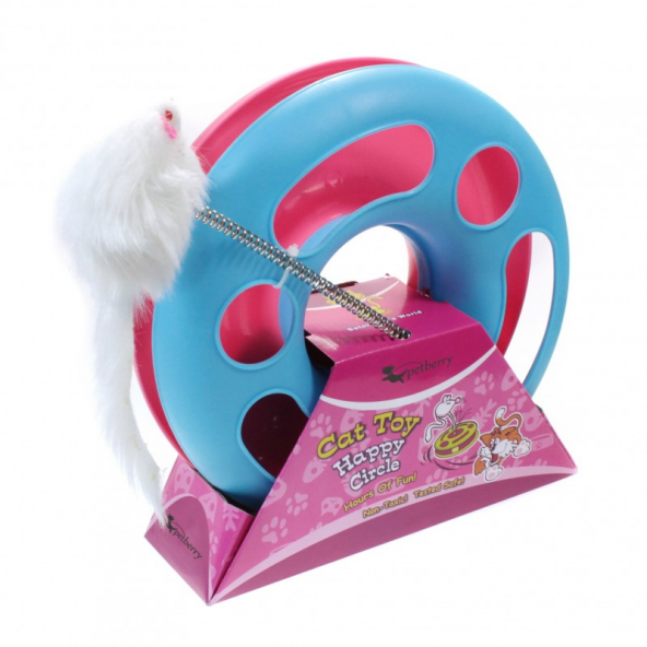 Petberry Yuvarlak Dönen Toplu Kedi Oyuncağı Yeşil