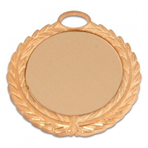 Madalya 5.50cm Çelenkli Altın , Süblimasyon Transfer Baskı