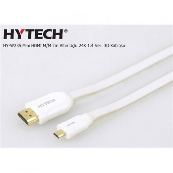 Hytech Hy-W235 Mini Hdmı M/M 2M Altın Uçlu 24K 1.4 Ver. 3D Kablosu