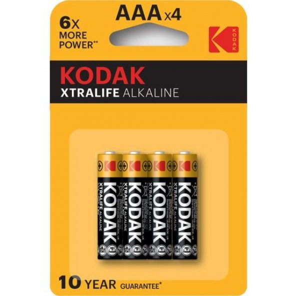 Kodak Xtralife Alkaline İnce Pil AAA 4lü