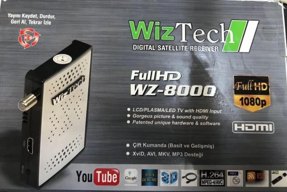 Uydu Alıcısı Wiztech Wz-8000