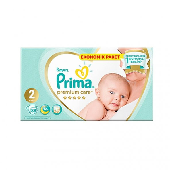 Prima Pampers Premium Care 2 Beden (4-8 Kg)-88 Adet Ekonomik Paket