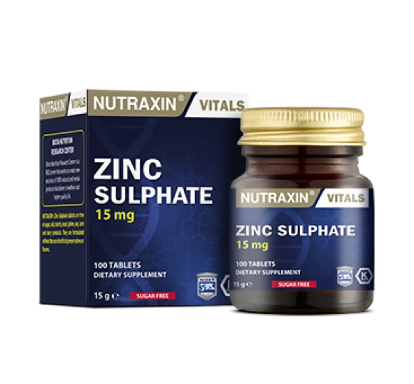 Nutraxin Çinko Sülfat 15 mg 100 Tablet