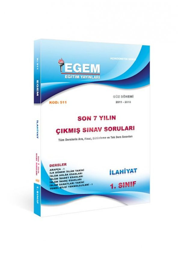 Aöf İlahiyat 1. Sınıf 1. Yarıyıl Güz Dönemi Son 7 Yılın Çıkmış Sınav Soruları Egem Yayınları