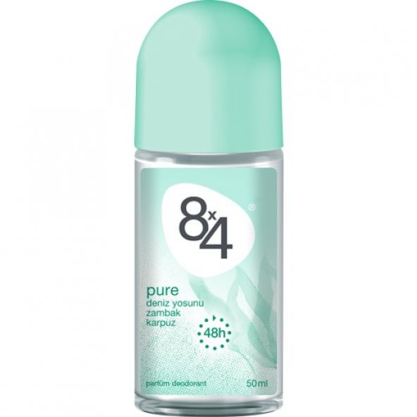 8X4 Pure Roll-On Deodorant 50Ml Kadın