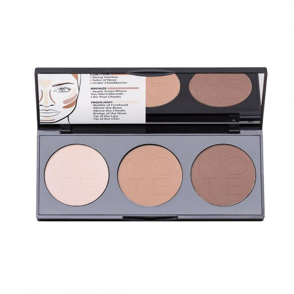 NOTE Cosmetics 3lü Pudra Kontür Paleti No: 02 - 1