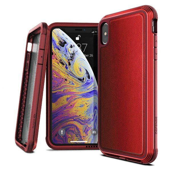 X-Doria iPhone XS Max - Defense Lux Kırmızı Kılıf