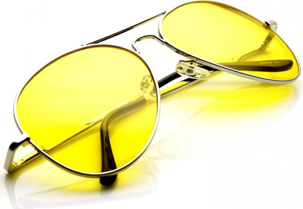ModaCar Metal Çerçeve Gece Sürüş ve Sis Gözlüğü Gözlük Tutucu Hediyeli 424498