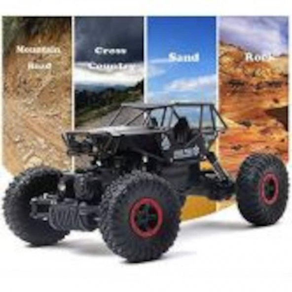 Rock Crawler Off Road - Metal Gövde 2.4GHz 4X4 Buggy Dağda Çölde