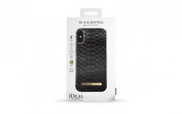 iDeal of Sweden iPhone X / XS Black Reptile Kılıf - 4