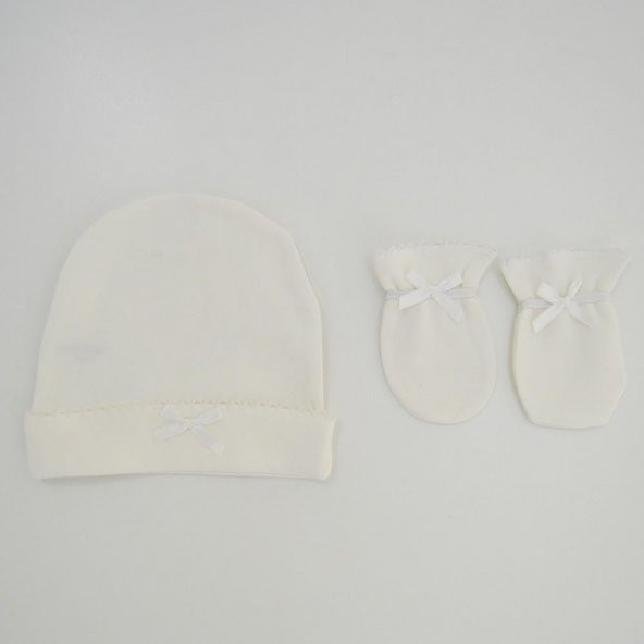 Sevi Bebe Şapka Eldiven Takımı - Ekru