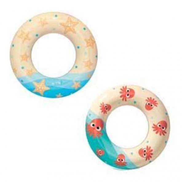 Çocuk Deniz Simidi BestWay Macera Adası Desenli Simit 61 Cm - 2