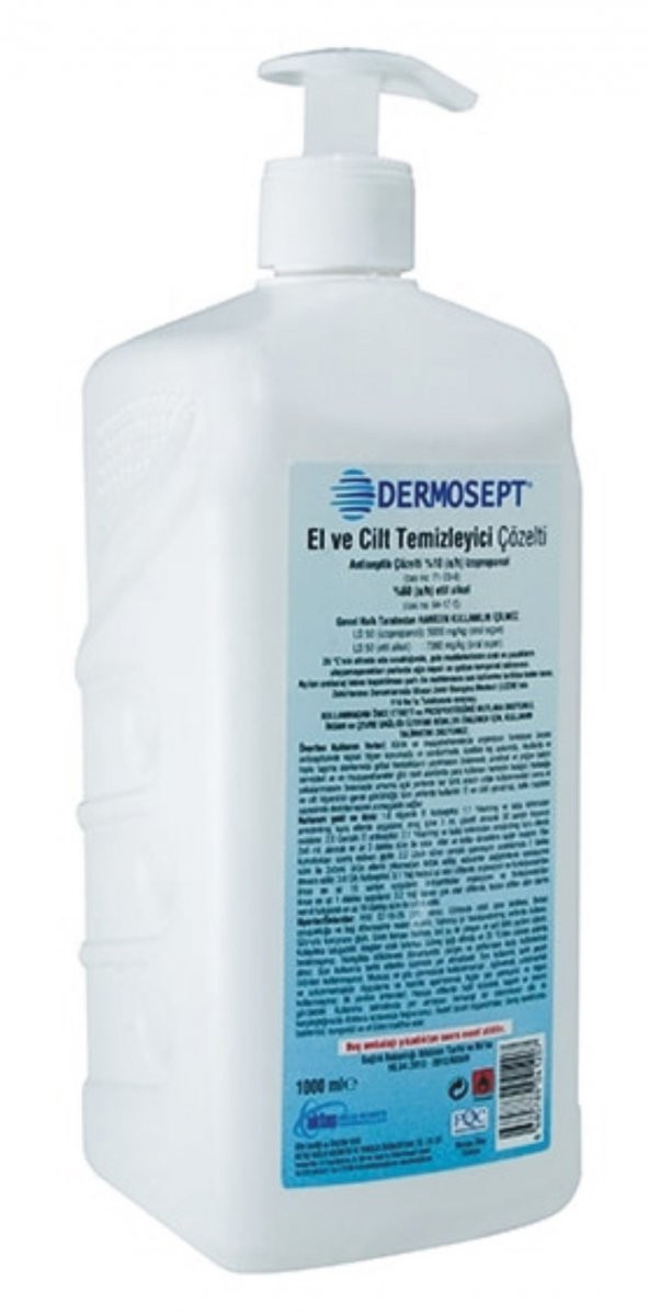 DERMOSEPT EL VE CİLT TEMİZLEME DEZENFEKTANI 15 X 1 LİTRE