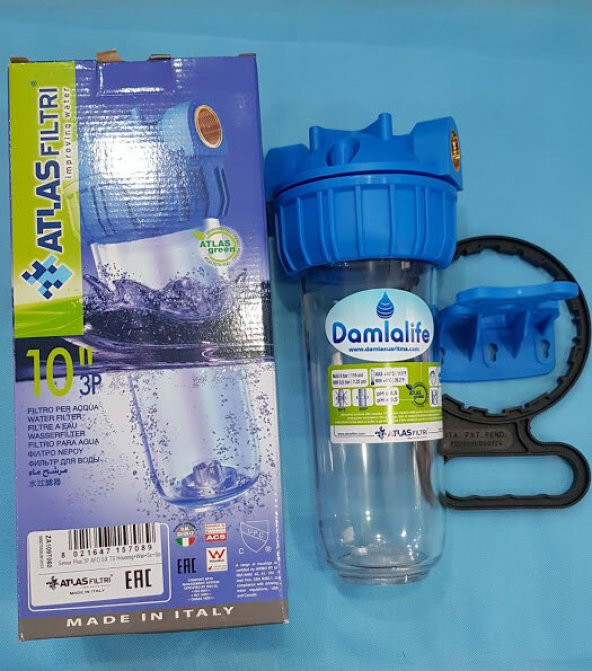 Atlas 10" Housing Tekli boş filtre kabı - Resim 8