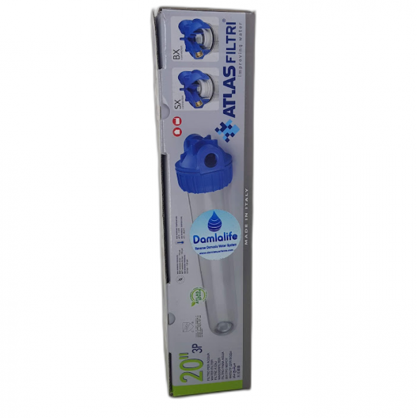 Atlas 20" Housing Tekli Boş Filtre Kabı Bina Girişi ve Kuyu Suyu - Resim 2