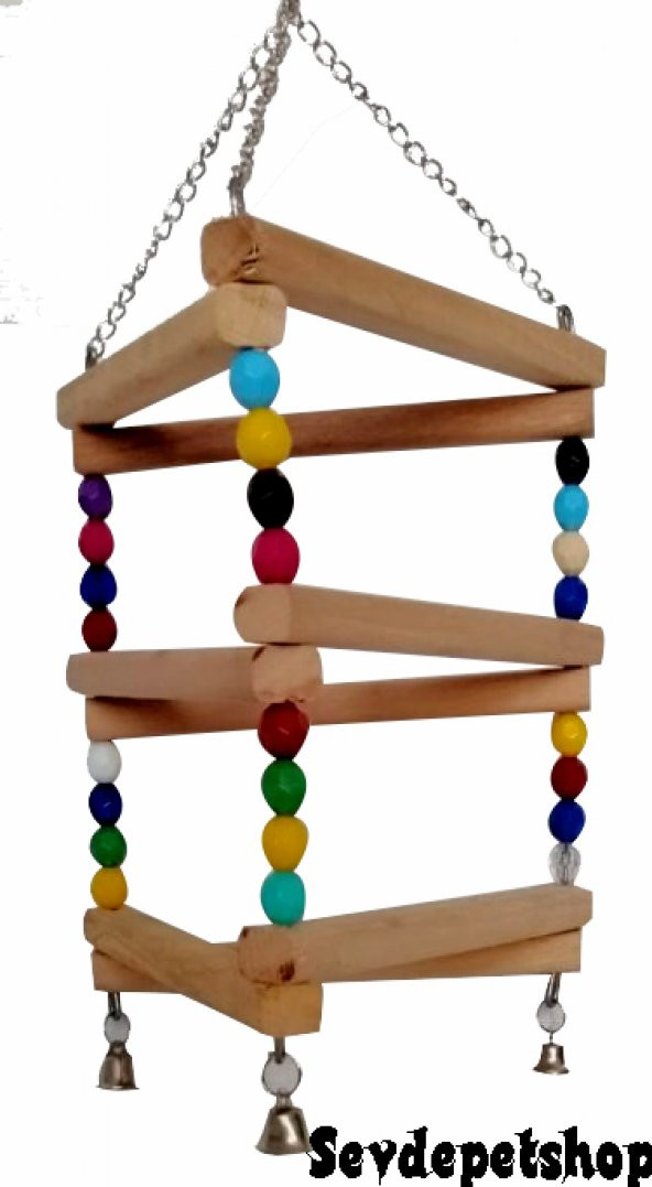 Katlı yuvarlak Tünekli Salıncak Kuş Oyuncağı