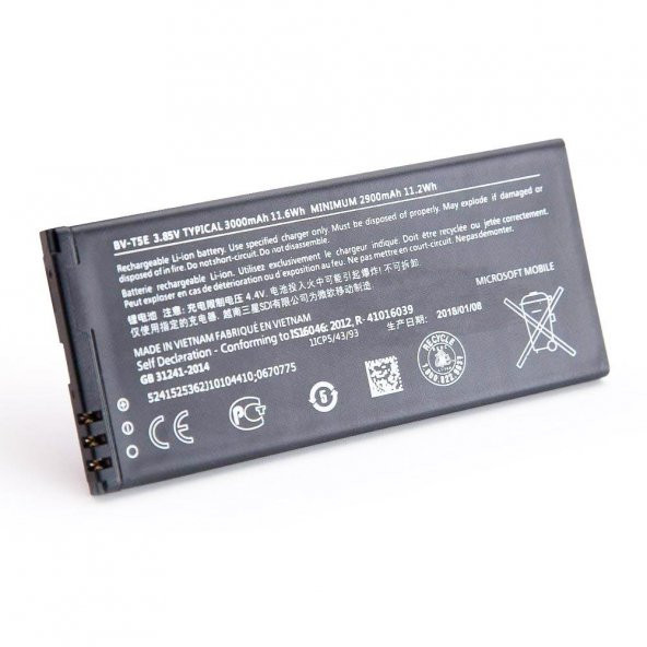 Nokia Lumia 950 BV-T5E Batarya Pil A++ Lityum İyon Pil
