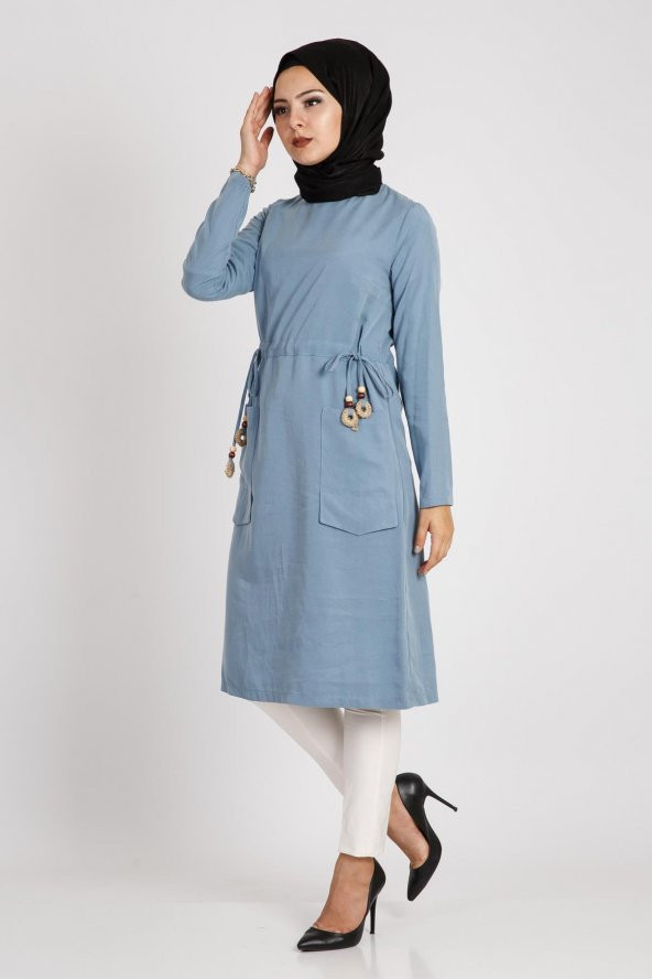 PUANE KADIN İNDİGO TUNİK -10102 - 4