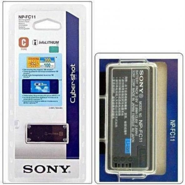 Sony NP-FC11 Batarya Pil Cyber-Shot DSC-F77 dsc-p3 p2 p10 hc1000