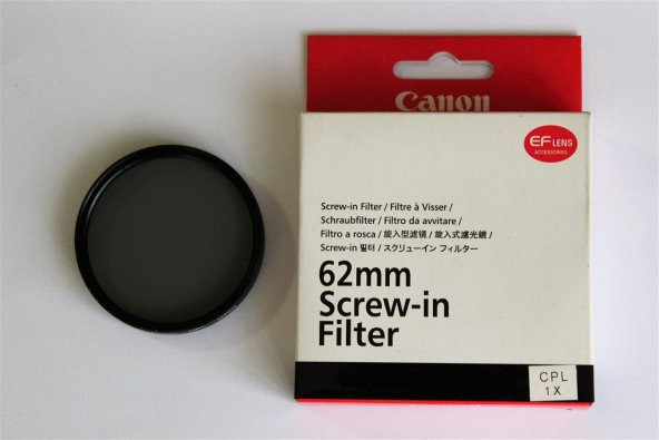 Canon 62mm CPL Polarize Filtre