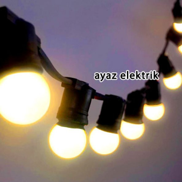 Sıralı Işık Seyyar Bahçe Aydınlatması 2x1,5mm Kablolu 10 Metre