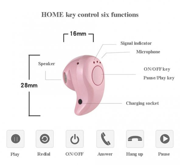 Escom Mini Ajan Kablosuz Bluetooth Kulaklık Siyah - 3