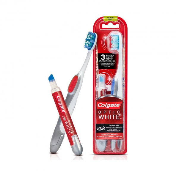 Colgate Diş Fırçası 360 Optik Beyaz+Beyazlatıcı