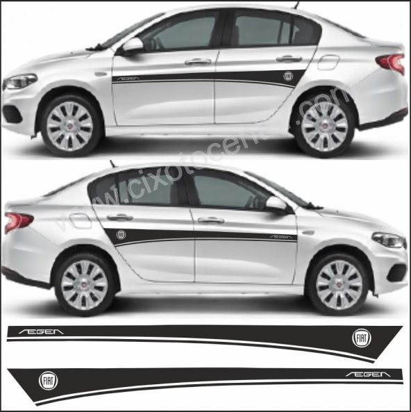 Fiat Egea Yan Kapı Şerit Oto Sticker - 1