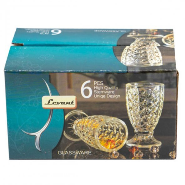 Levant Mini Kristal 6 lı Kahve Yanı Bardağı - 1