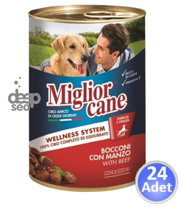 Miglior Cane Biftekli Köpek Konserve Maması 405 gr x 24 Adet