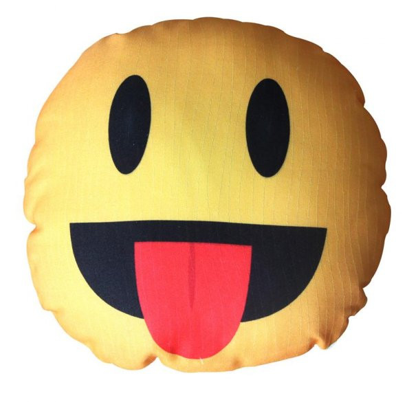 Emoji Gülen Yüz Pelüş Yastık, Puf Yastık , Oto Yastığı Komik
