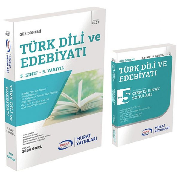 MURAT YAYINLARI  Aöf türk dili ve edebiyatı 3.Sınıf güz konu ve çıkmış(6yıl) set