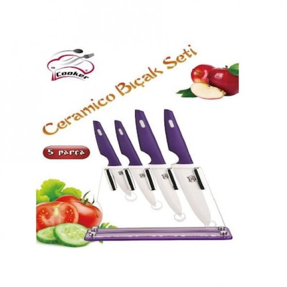 COOKER 1149 SERAMIK BIÇAK SETI 5 PARÇA - 1