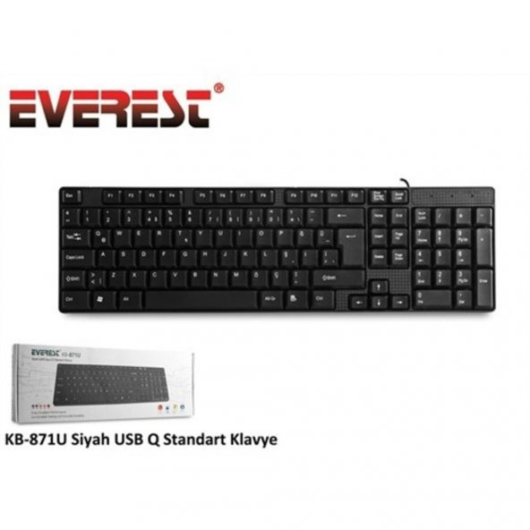 Everest KB-871U Siyah USB Q Standart Klavye Kablolu