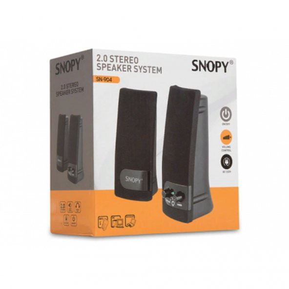 SNOPY SN-904 2.0 SPEAKER BİLGİSAYAR HOPARLÖR MASA ÜSTÜ - 4
