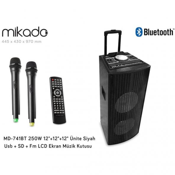 Mikado Ses Sistemi Çekmeli Konser Anfisi Mikrofonlu MD-741BT