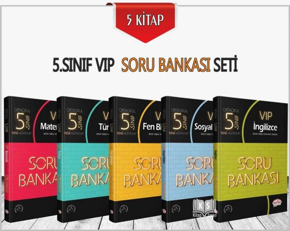 5.Sınıf VIP Soru Bankası Seti 5 Kitap Editör Yayınları