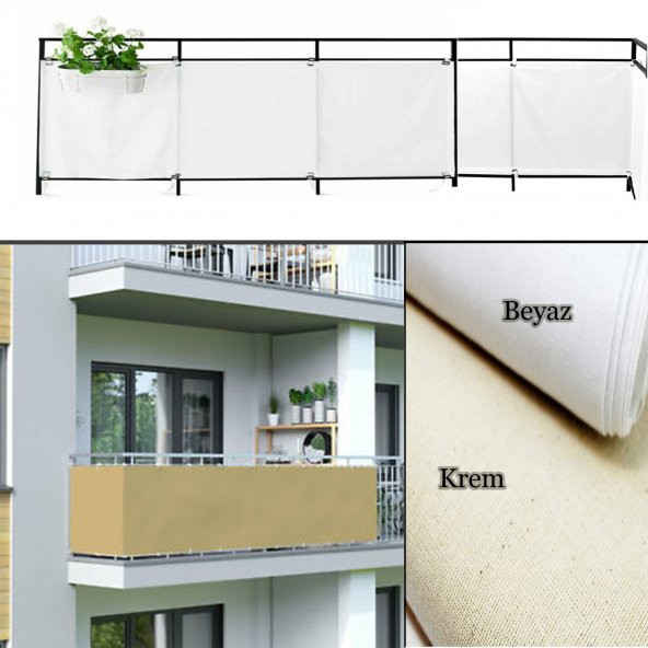 Balkon Demiri Brandası 70X1mt Bahçe Çiti Tentesi Branda Çadırı PAMUKLU - 2