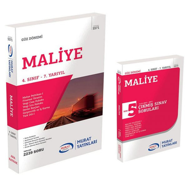 MURAT YAYINLARI Aöf maliye 4.Sınıf 7.yy. güz dön. konu ve çıkmış(6yıl) set