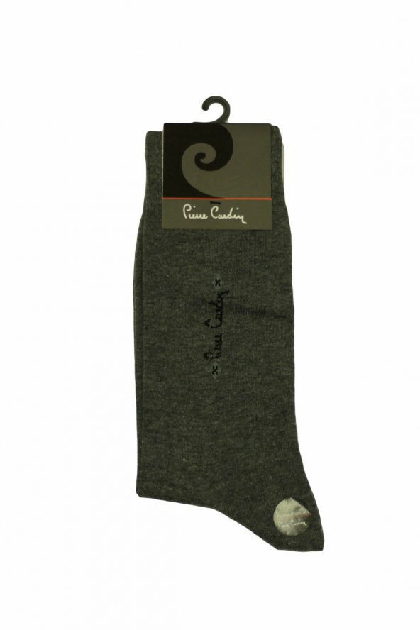 Pierre Cardin Erkek Gri Lisanslı Logolu Çorap 807