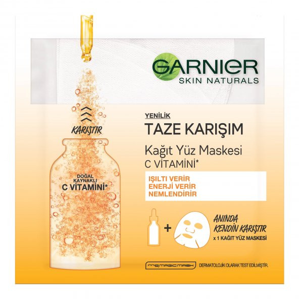 Garnier Taze Karışım C Vitamini Kağıt Yüz Maskesi