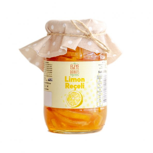 Ev Yapımı Geleneksel Limon Reçeli Cam Kavanoz - 450 Gr. (%65-%70 Meyve Oranı)